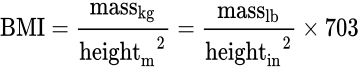 bmi formulae