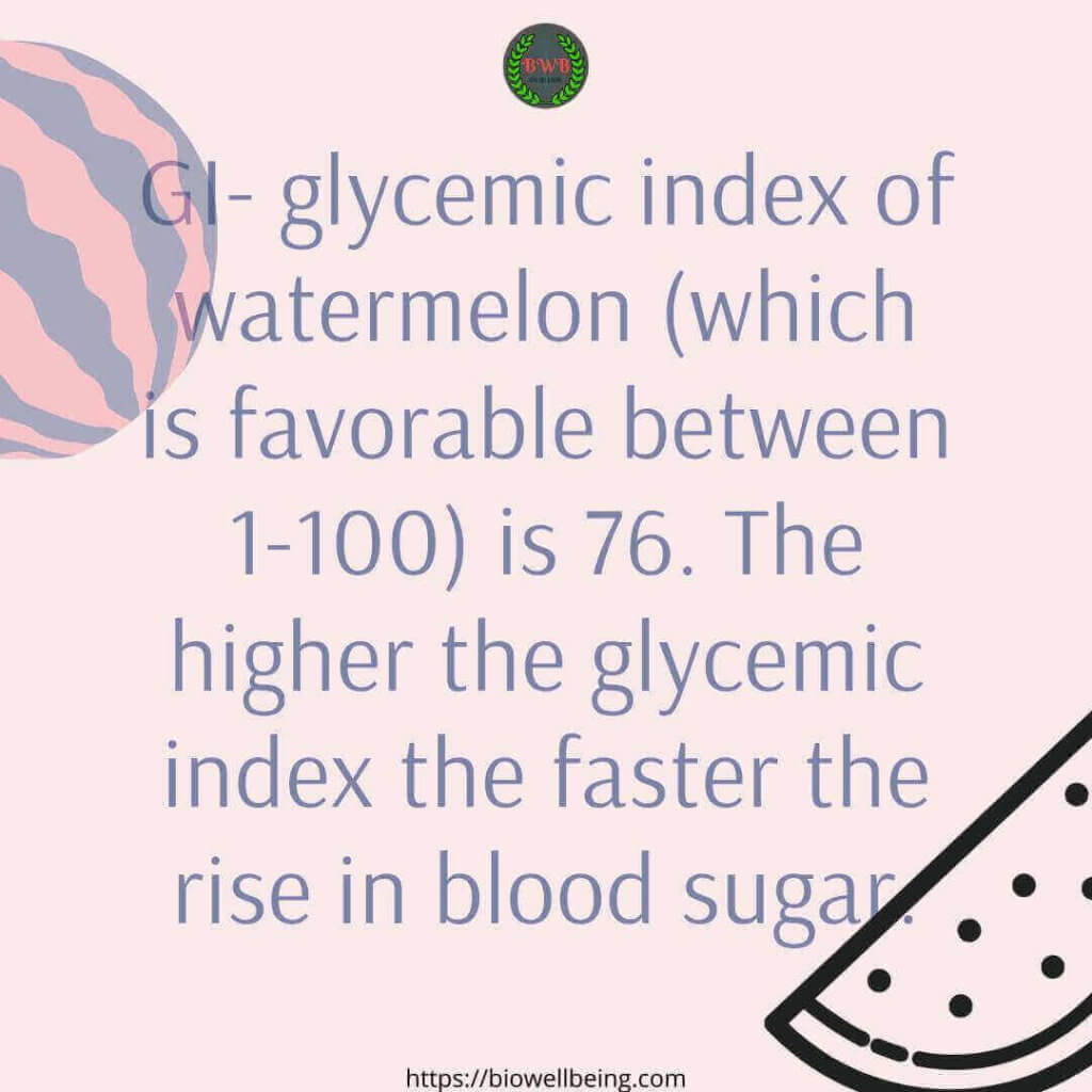 glycemic index of watermelon