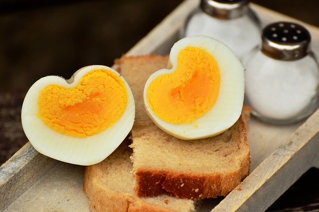image showing bread and boiled egg