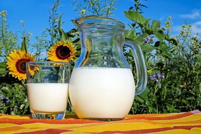 image showing milk in a jug and a glass