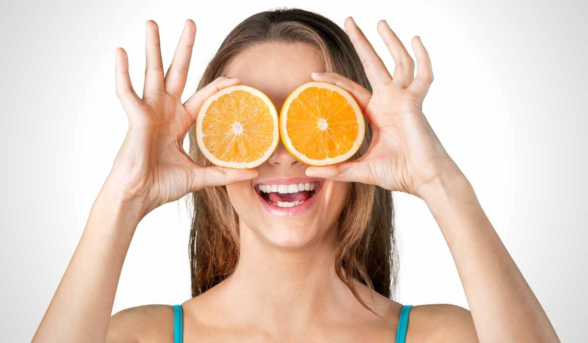 Image showing Oranges in half