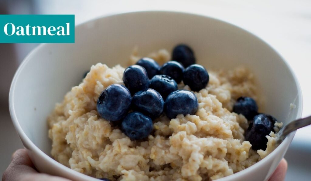 Image showing oat meal with blackberry