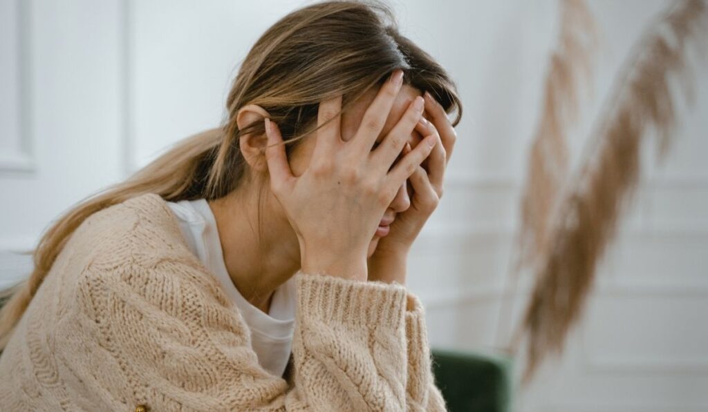 Image showing a stressed women