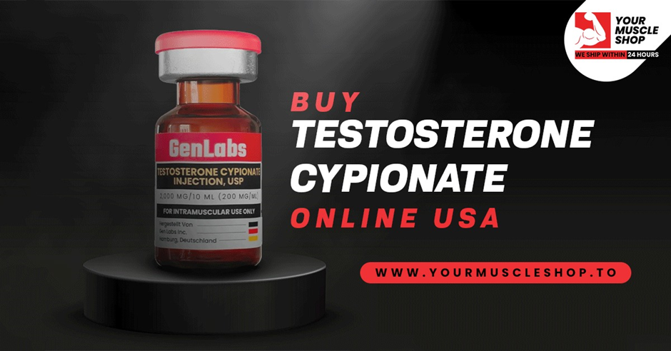 Image showing a website to buy testosterone cypionate online in USA