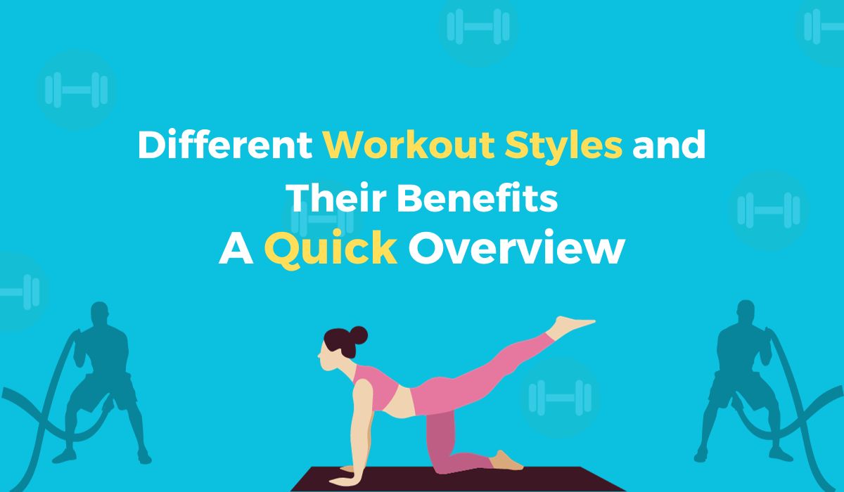 Image showing the graphics of different workout styles and their benefits